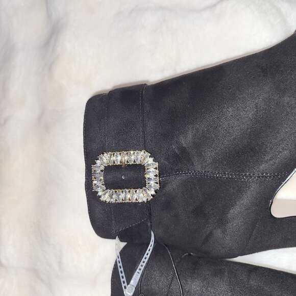 Women's Luminna Embellished Buckle Block-Heel Bootie by Jessica Simpson - Picture 5 of 7